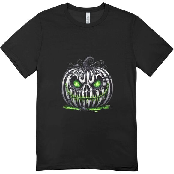 Creepy Neon Jack o' lantern tee | Halloween T-shirt | Unisex Hanes Softstyle XL - Picture 2 of 2